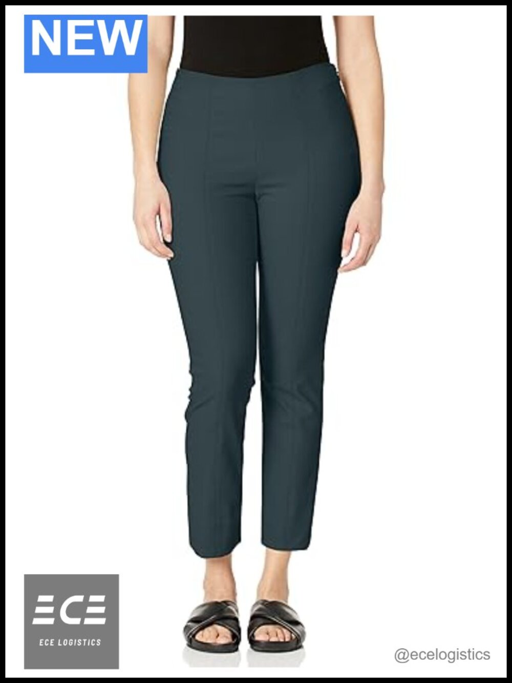 High Waist Stitch Front Seam Skinny Legging